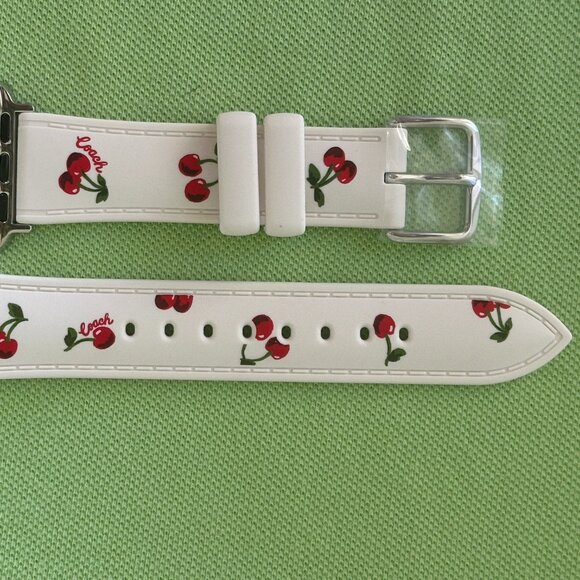 COACH APPLE WATCH STRAP 38mm/40mm/41mm:NIB CHERRIES CAX40 - Picture 5 of 8